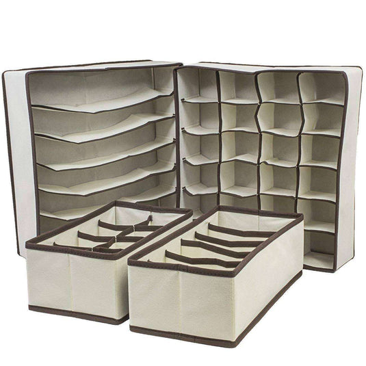 Organizador De Ropa Interior Y Medias Divisor Cajones Set X4