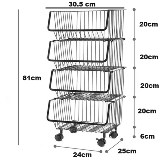 Organizador de 4 niveles